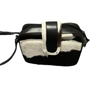 Vintage Zafiro from Argentine leather and pony hair bag. EUC